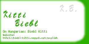 kitti biebl business card